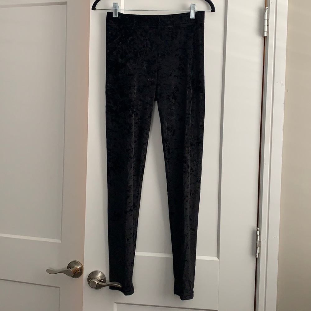Free Press Velvet Black Leggings - NWT